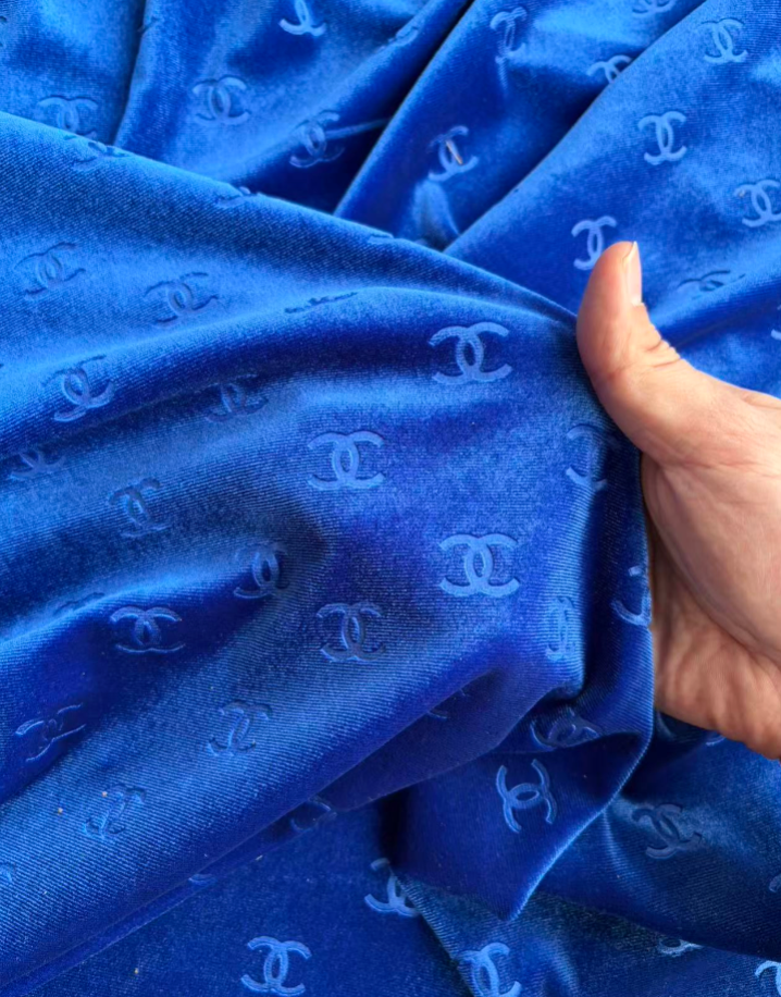 Royal Blue Chanel Velvet for Sneaker DIY Crafts Projetcs