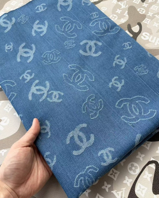 Dark Chanel Denim Fabric for DIY Crafts Sewing Projects