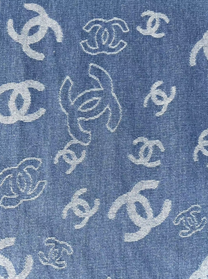 Dark Chanel Denim Fabric for DIY Crafts Sewing Projects