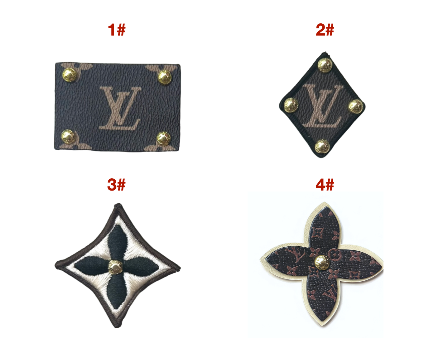 LV Vintage Leather Tag Label Patch for Handmade Crafts DIY