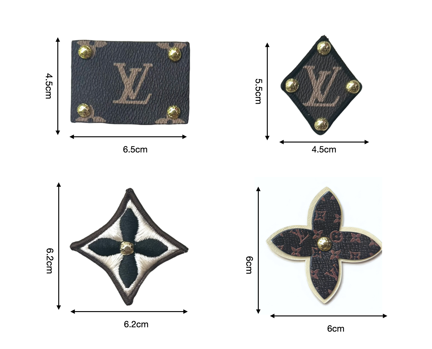 LV Vintage Leather Tag Label Patch for Handmade Crafts DIY
