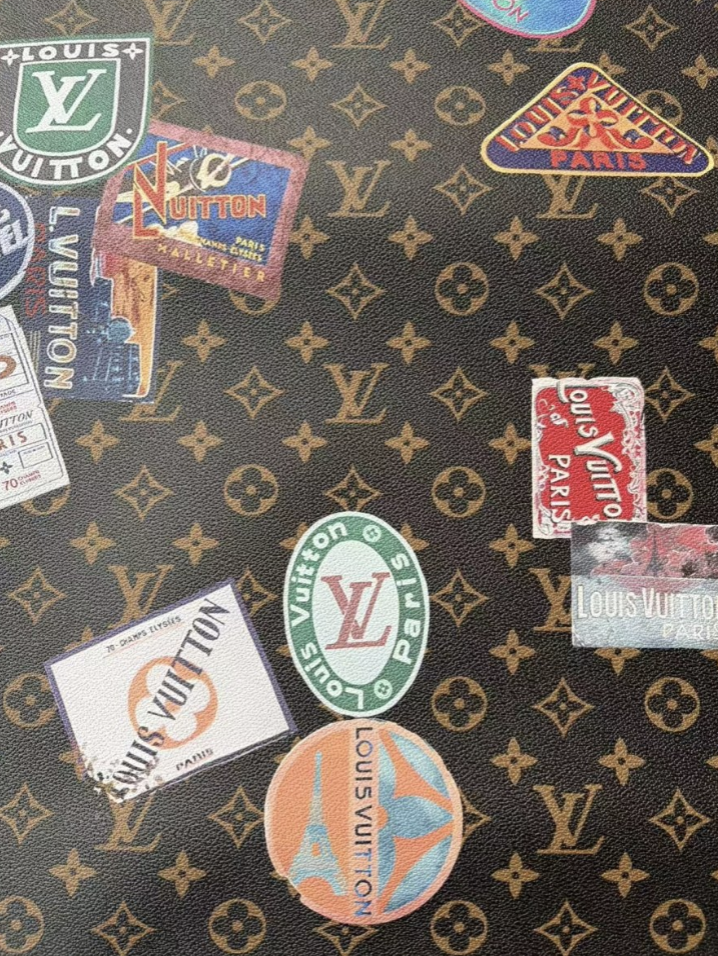 New Louis Vuitton Emblem Designer Leather Sheet for Crafts Upholstery Projects