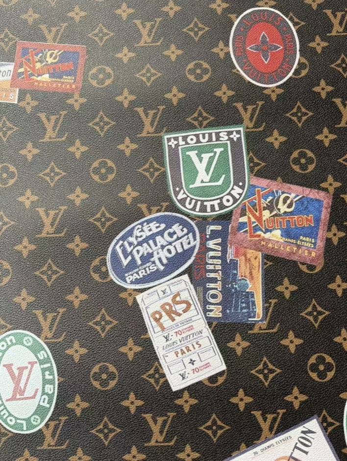 New Louis Vuitton Emblem Designer Leather Sheet for Crafts Upholstery Projects