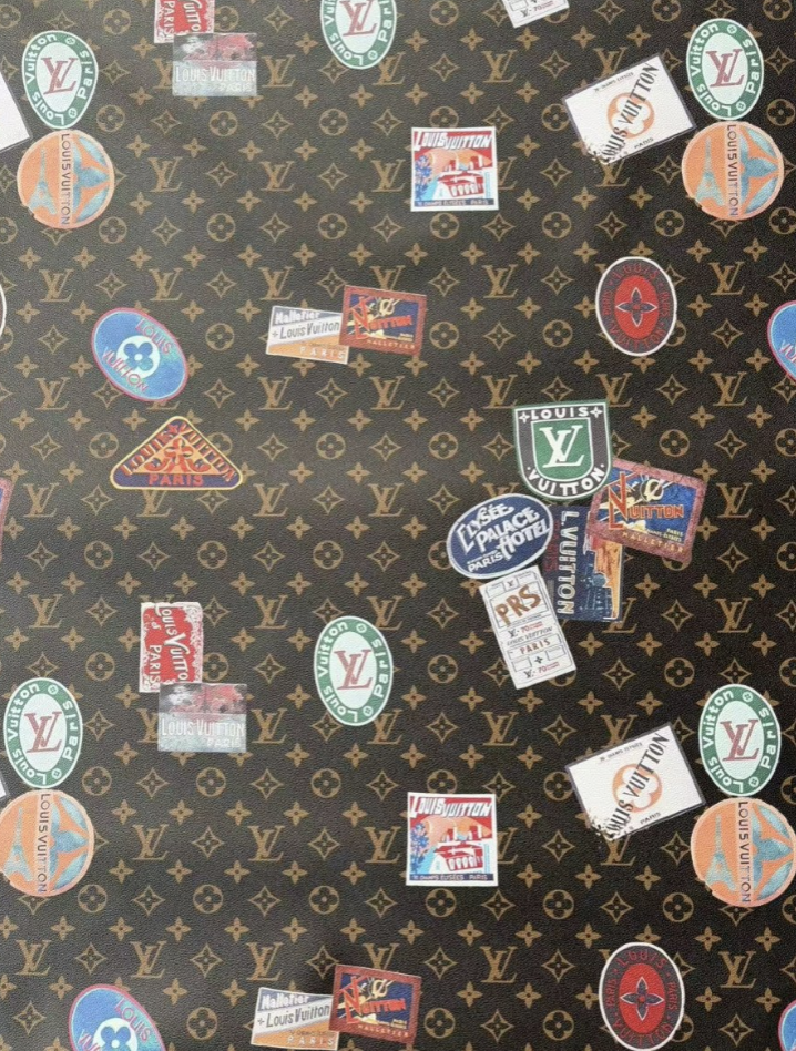 New Louis Vuitton Emblem Designer Leather Sheet for Crafts Upholstery Projects
