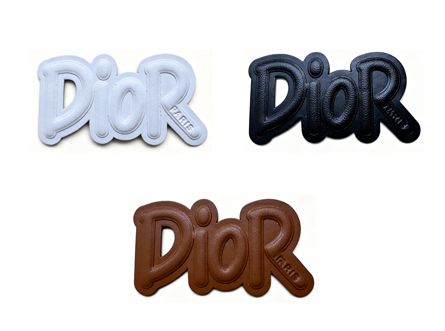 Dior Vintage Leather Tag Label Patch for Handmade Crafts DIY