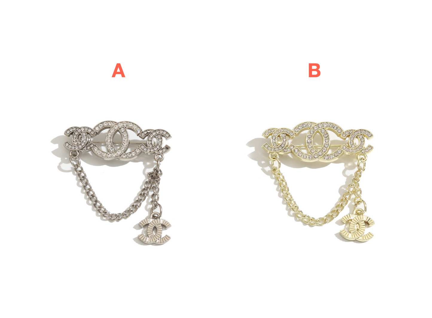 Vintage Chanel-Inspired Brooches, Retro Luxury Pins for Women
