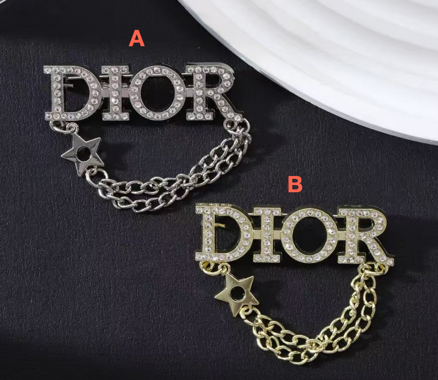 Vintage Dior Inspired Brooches, Retro Luxury Pins for Women