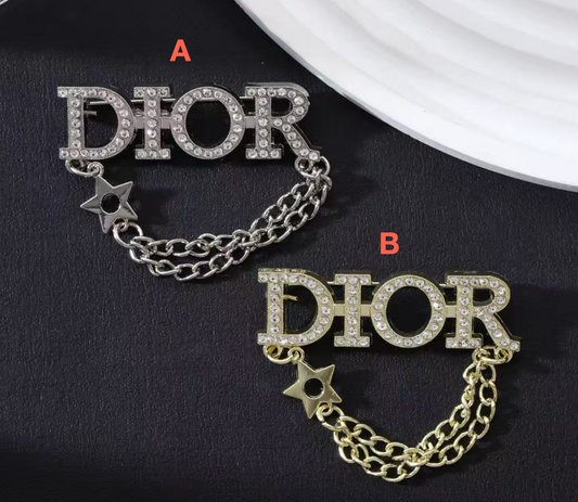 Vintage Dior Inspired Brooches, Retro Luxury Pins for Women