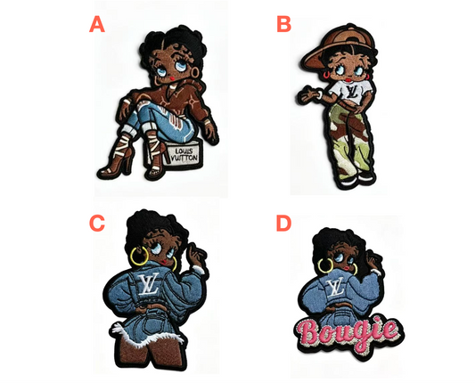 Embroidery LV Betty Patches Custom Clothing Jackets