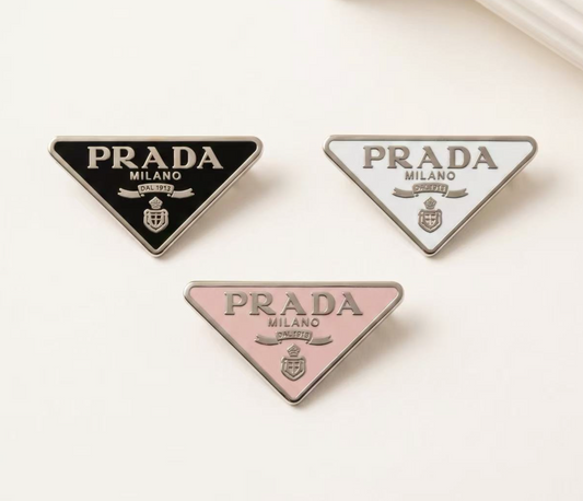 Prada Inspired Brooches, Retro Luxury Pins for Women