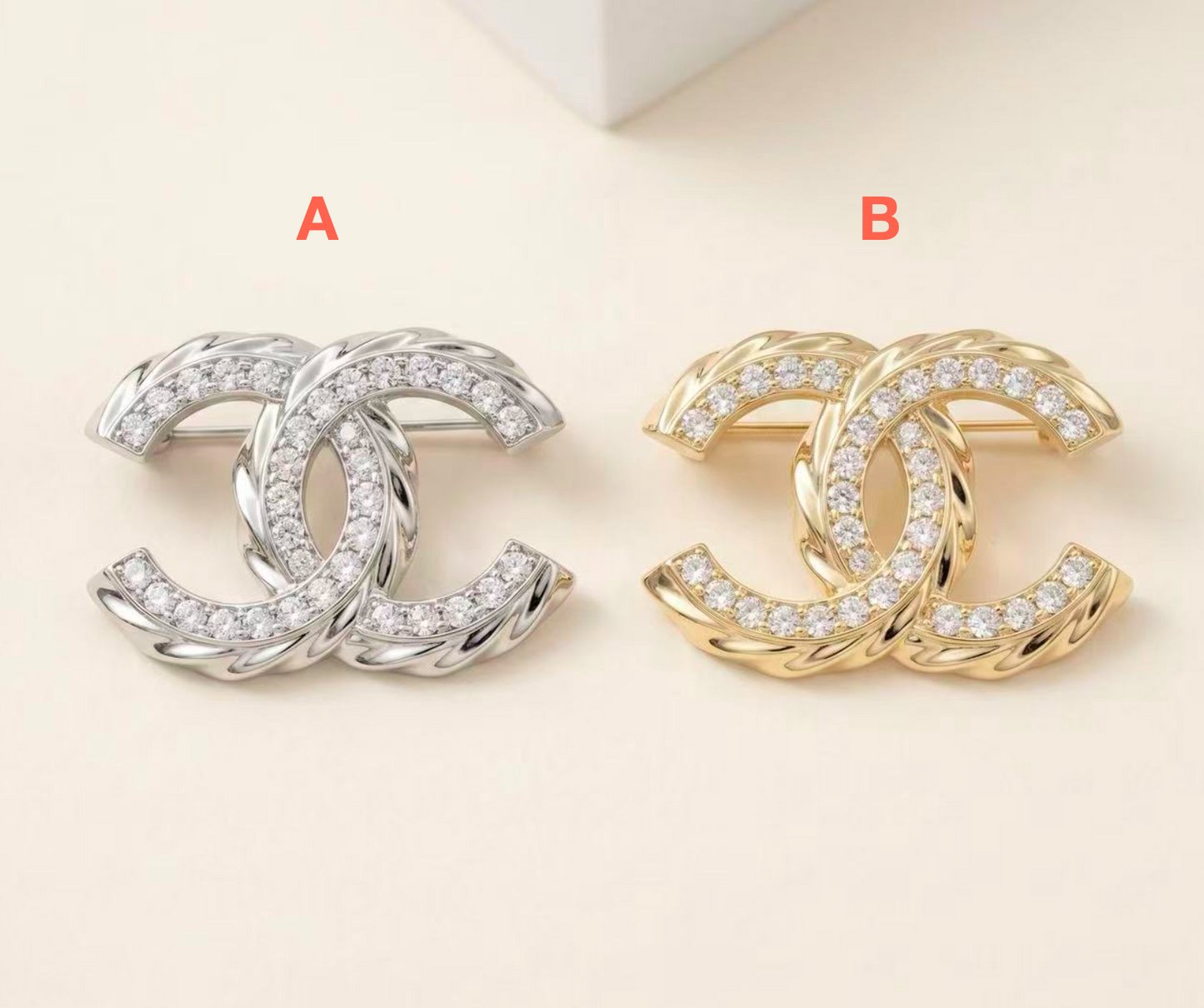 Vintage Chanel-Inspired Brooches, Retro Luxury Pins for Women