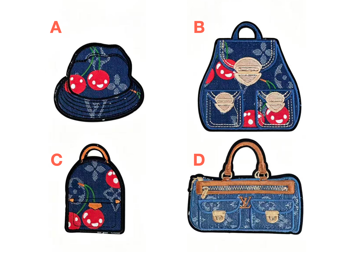 Embroidery LV Patches Custom Clothing Jackets
