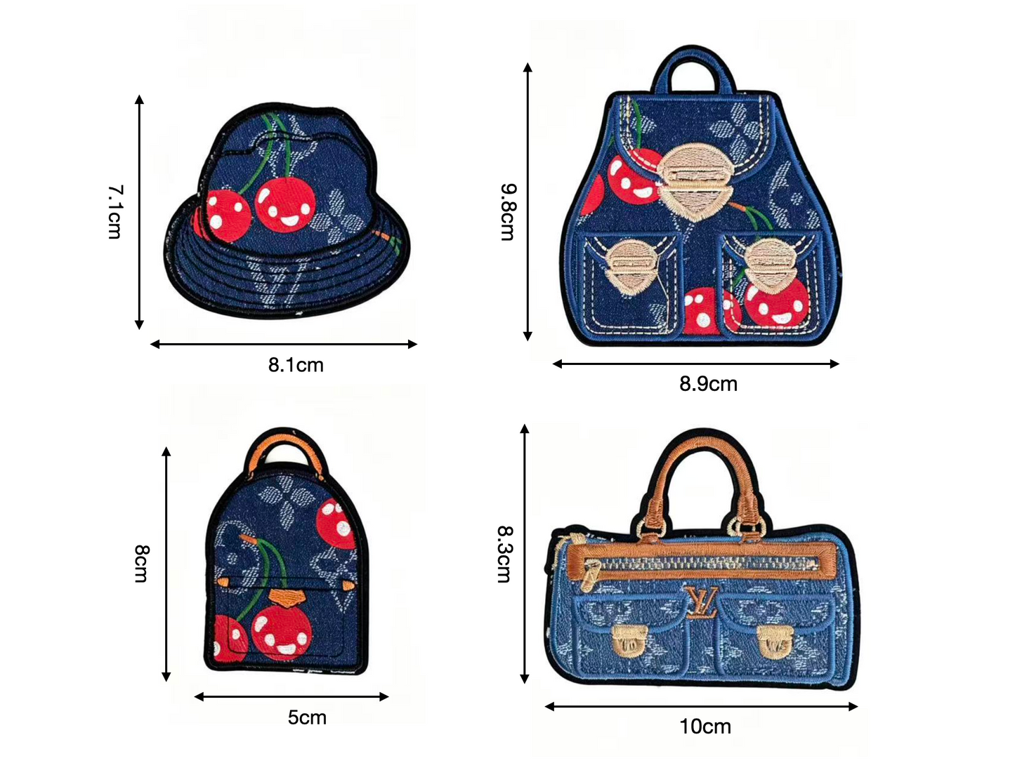Embroidery LV Patches Custom Clothing Jackets