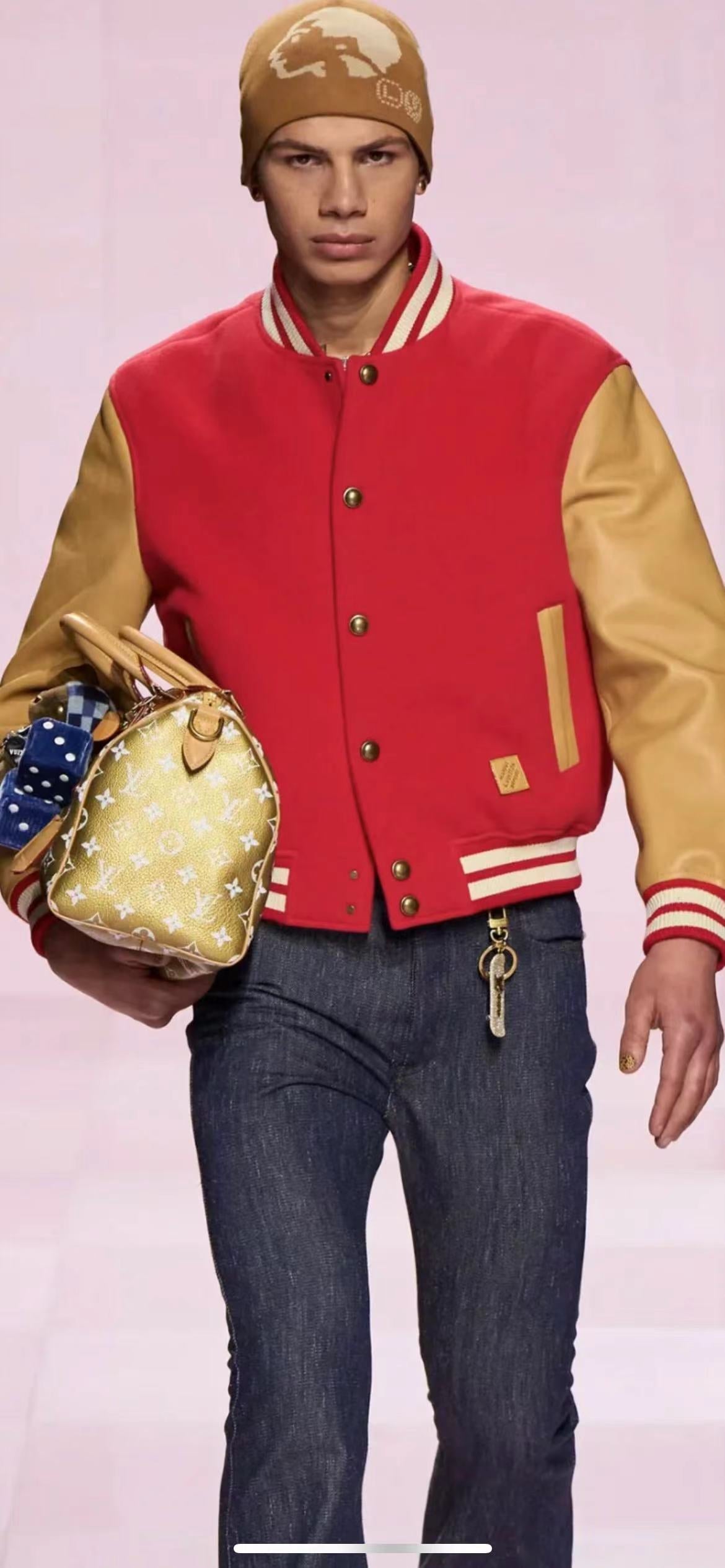 Golden Metallic Louis Vuitton Leather Sheet for Bag