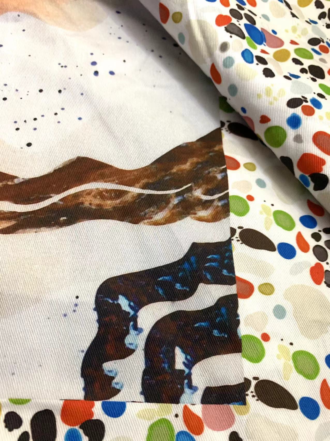 Colorful Spot Cotton Printing Fabric for Custommade Handmade DIY
