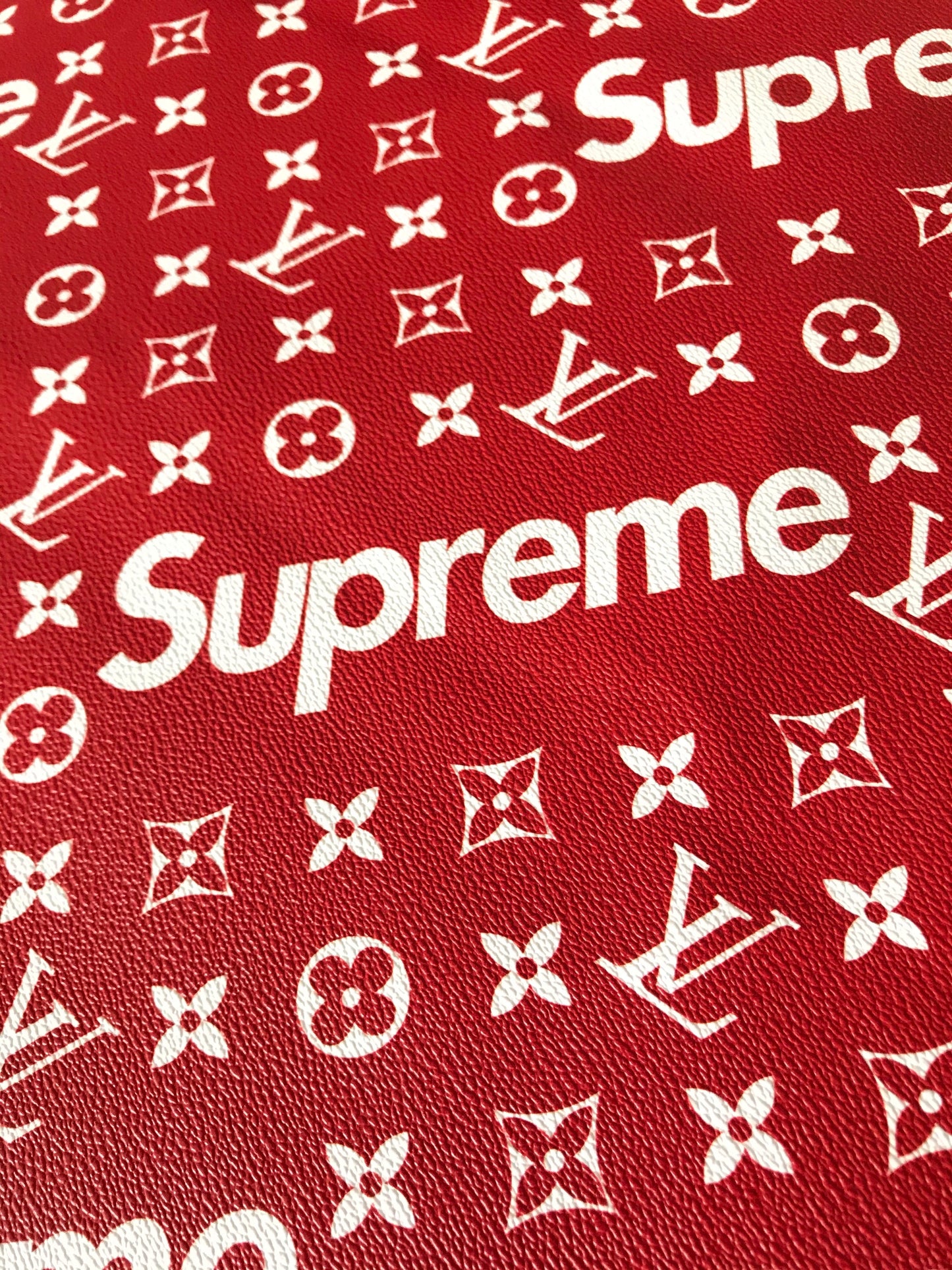 Red LV SUP Hot Leather Product for Shoe Custom