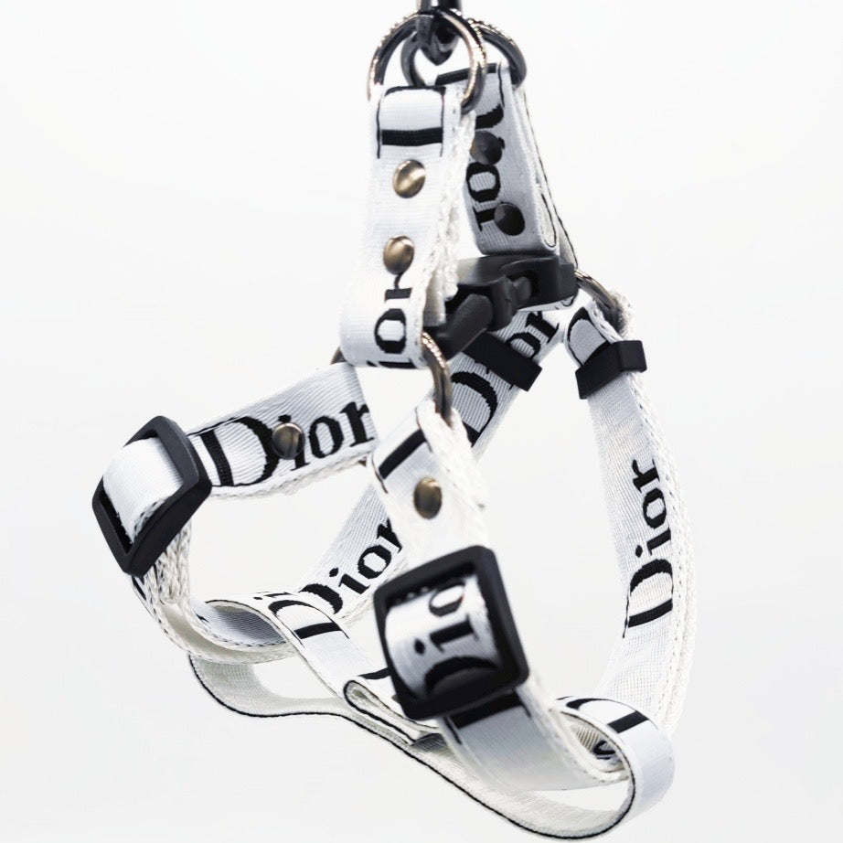 Strong Dior Dog Collar Leash Harness Set