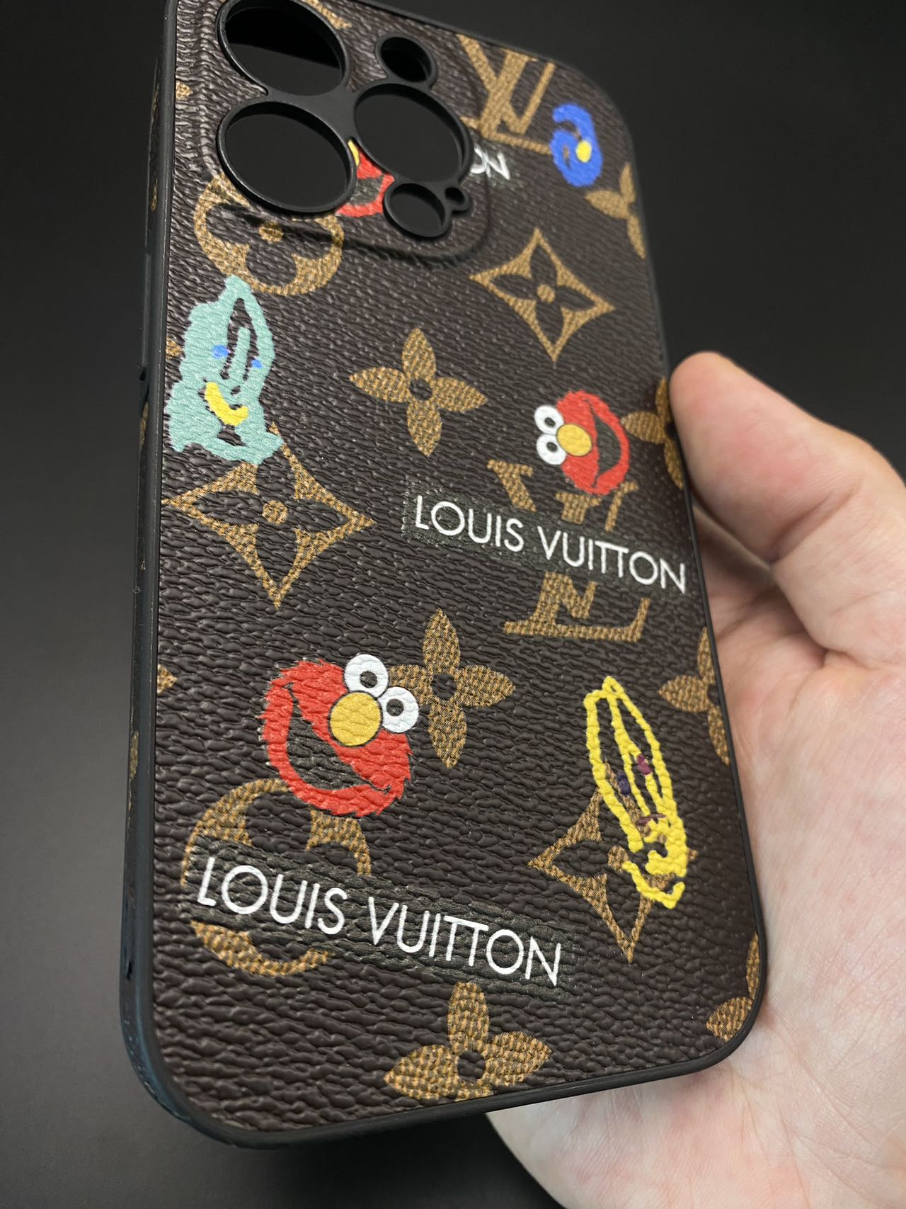 Sesame Street Louis Vuitton Leather iPhone Case