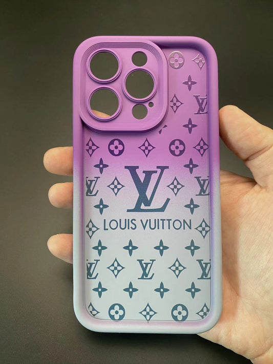 LV Purple Gradient Rubber Protective Louis Vuitton iPhone Case