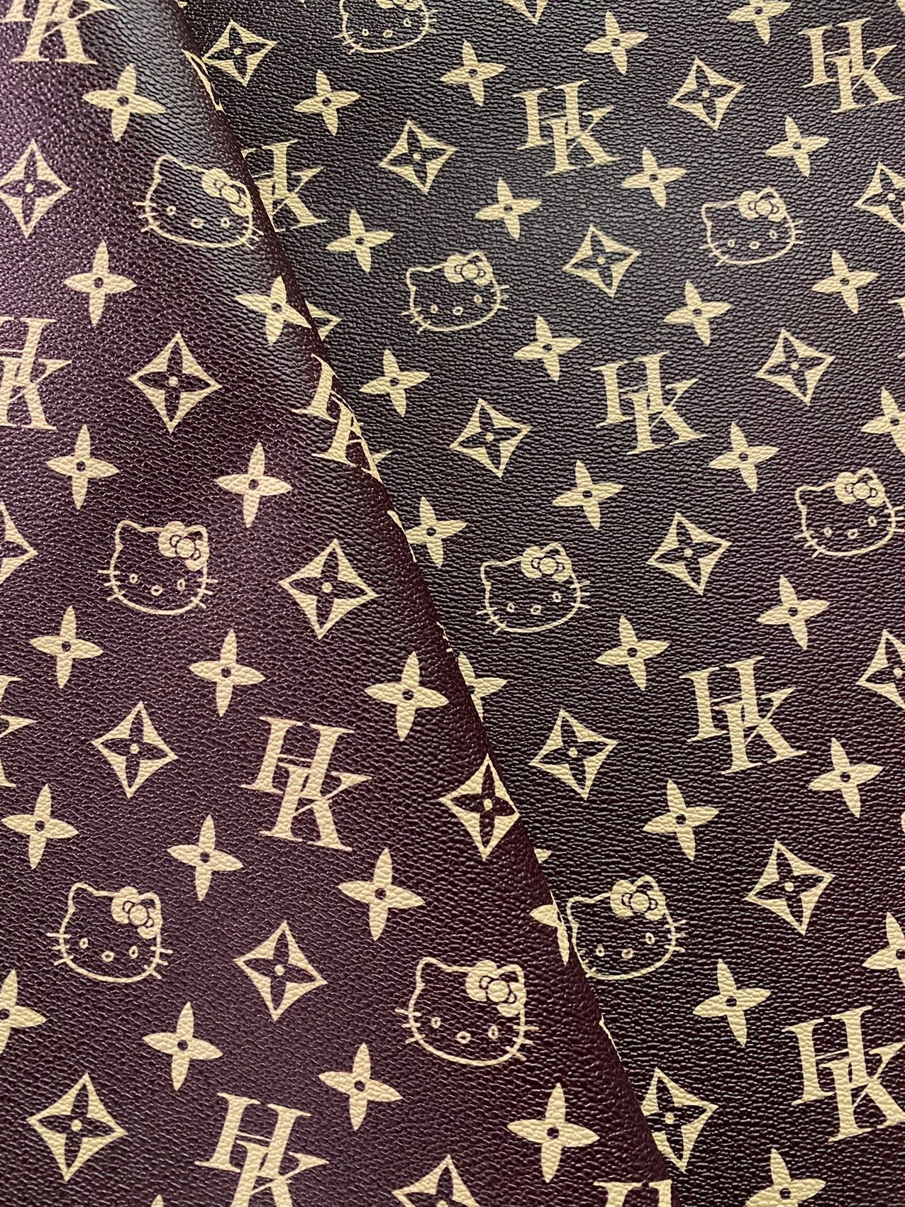 Hello Kitty Louis Vuitton LV Leather Fabric for Upholstery Creation DIY