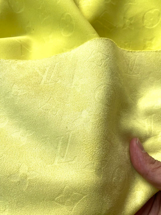 Luxury Yellow Warm Suede Louis Vuitton Fabric for Handmade Custom DIY Clothing