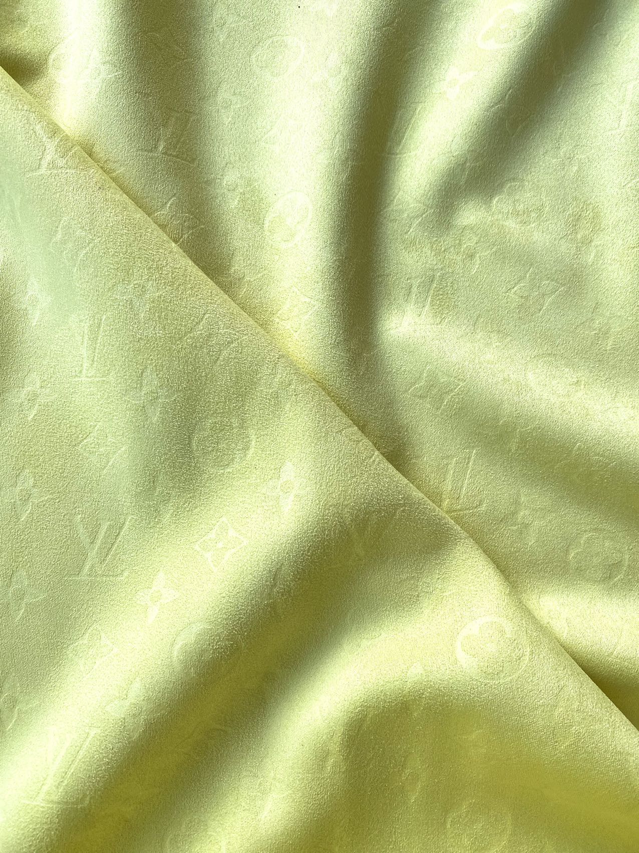 Luxury Yellow Warm Suede Louis Vuitton Fabric for Handmade Custom DIY Clothing