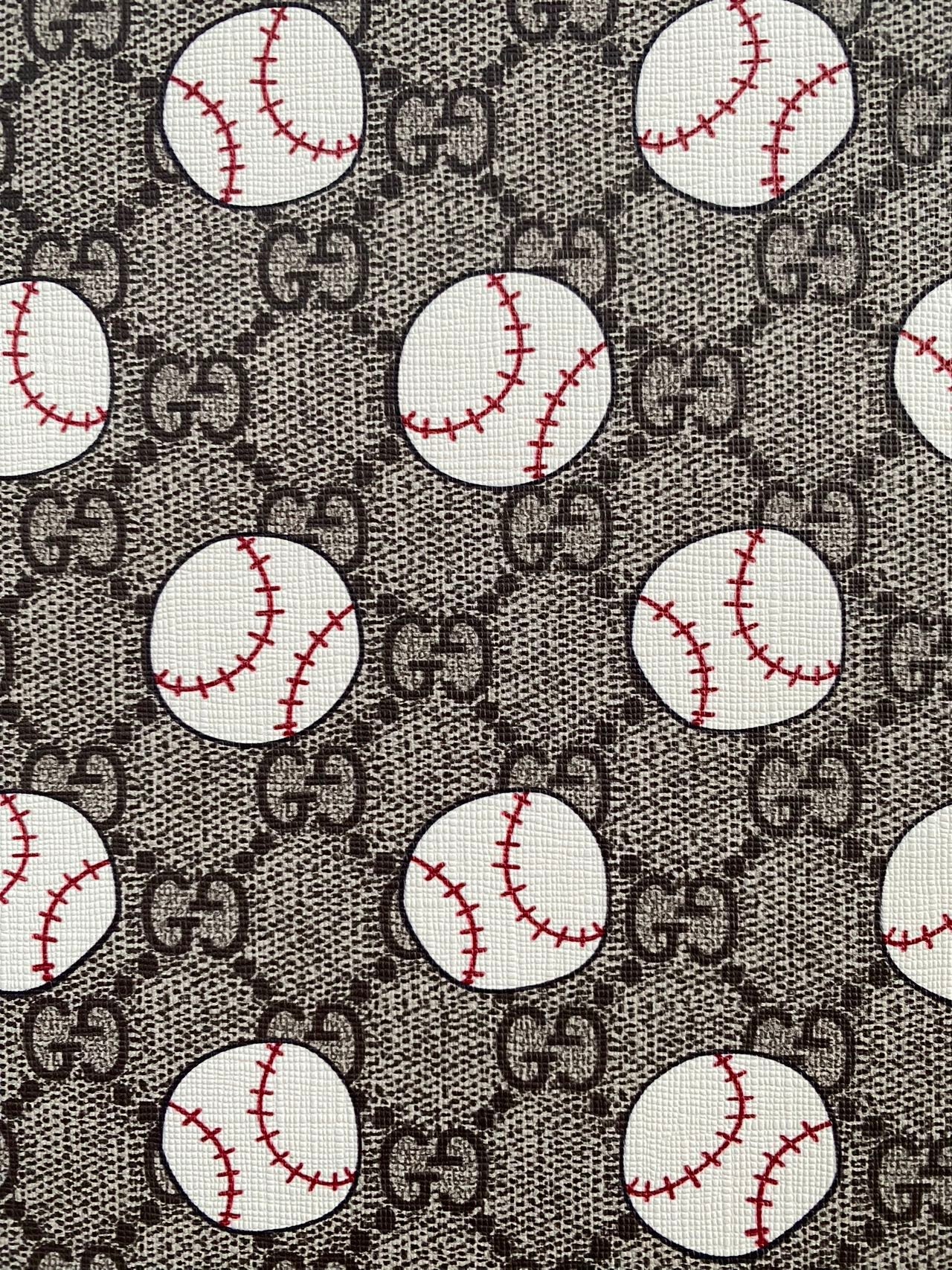 Gucci New Design Baseball GG Prints Leather Fabric for Custom Bag Upholstery DIY Watch Band