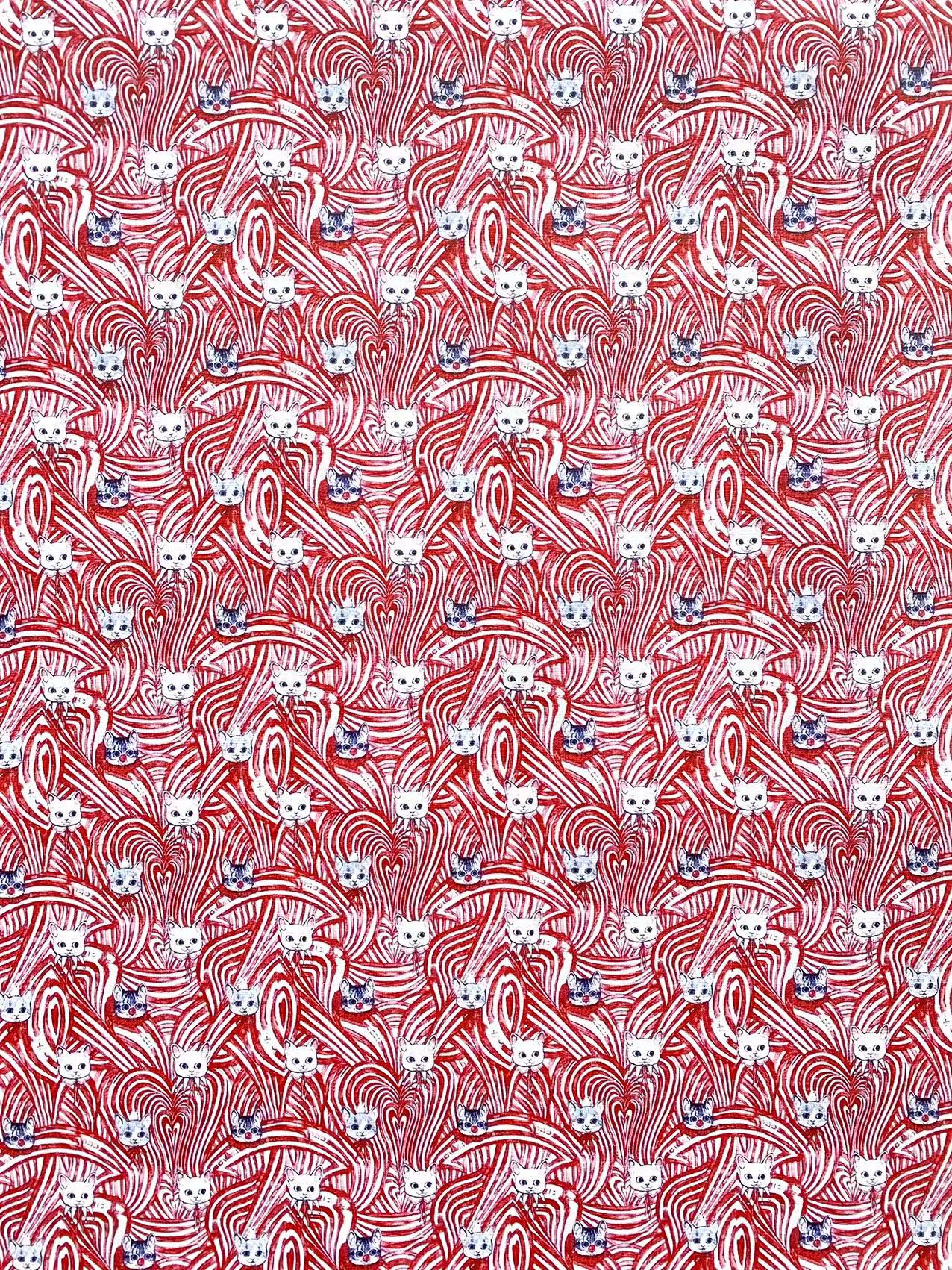 Gucci Cat Designer Faux Leather Vinyl Fabric for Handmade Sewing Project Custom Sneakers