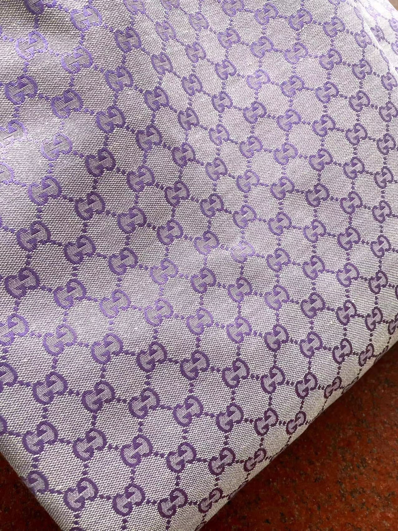 Beautiful Purple Gucci Jacquard Designer Fabric for Custom Clothing Bespoke