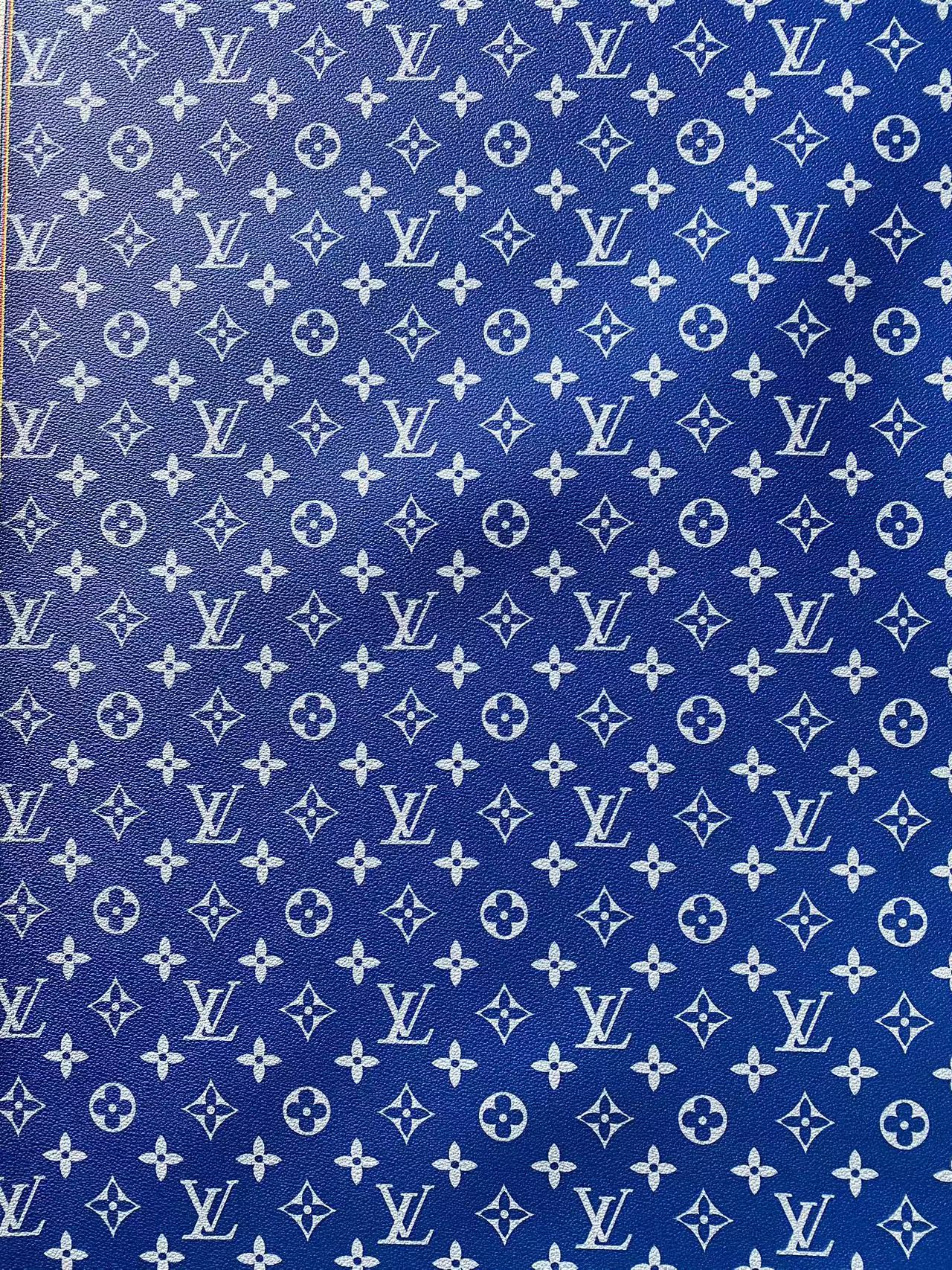 Blue Louis Vuitton Pharrell Williams Monogram Faux Leather for Shoe Custom