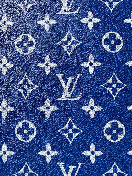 Blue LV Leather for shoes