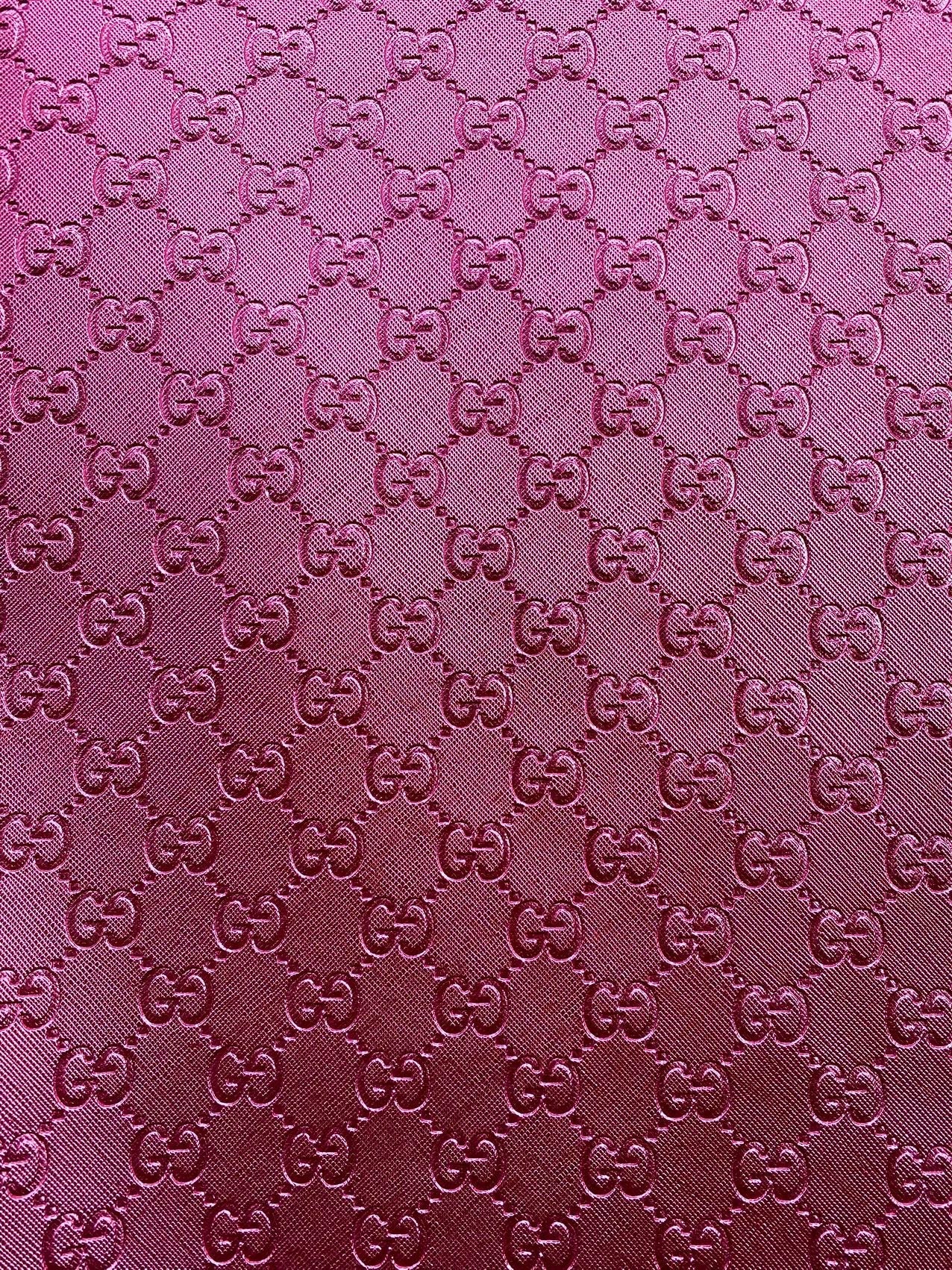 Peach Pink Shiny Soft Gucci Leather Fabric for Nail Art Shoes Custom Sewing Projects