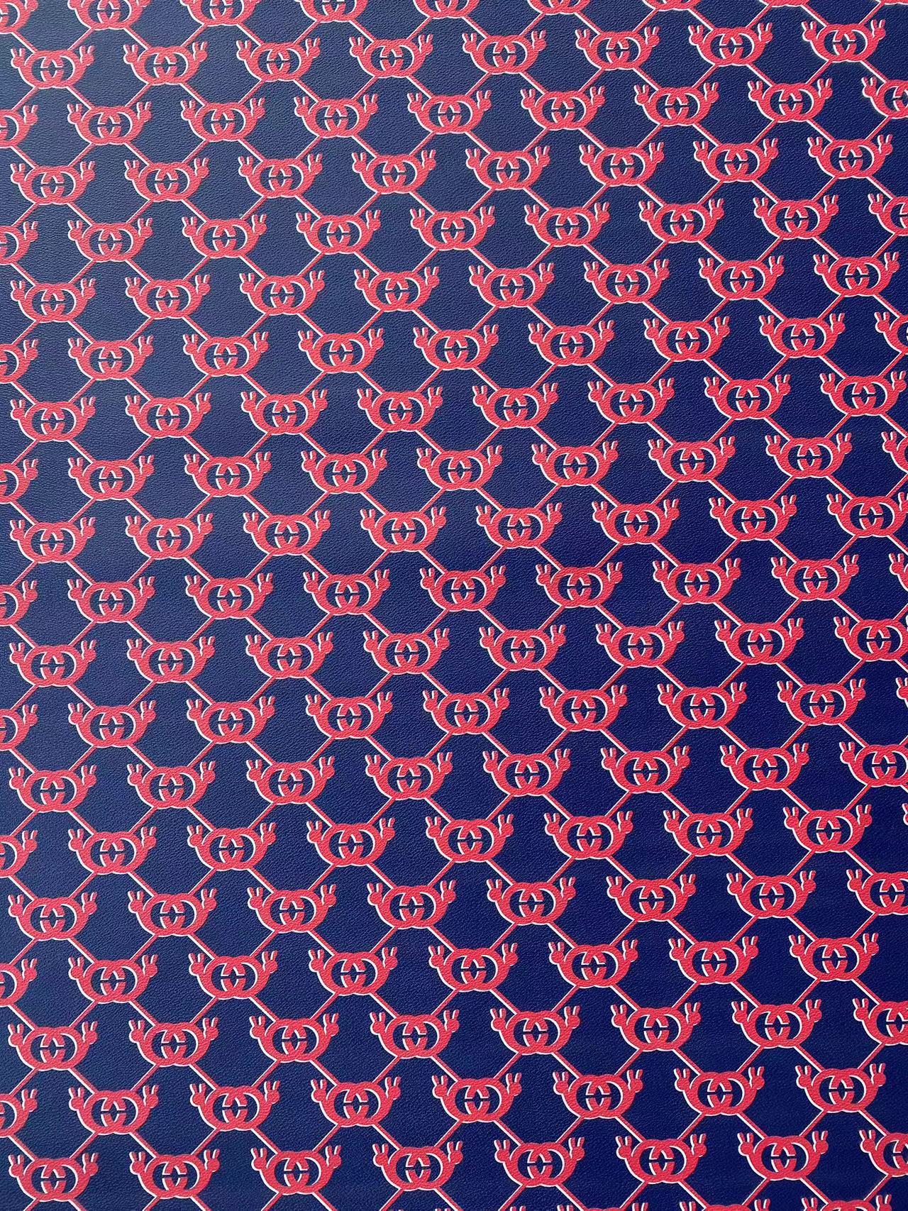 Navy GUCCI Web Designer Leather for Custom Shoes