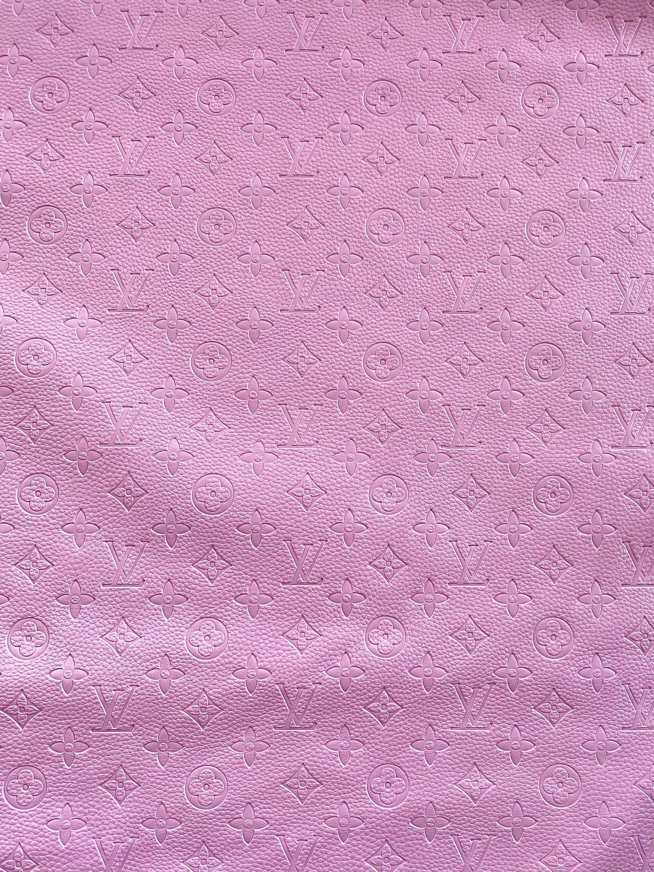 Girl Pink Barbie LV Upholstery Custom Leather for Shoes