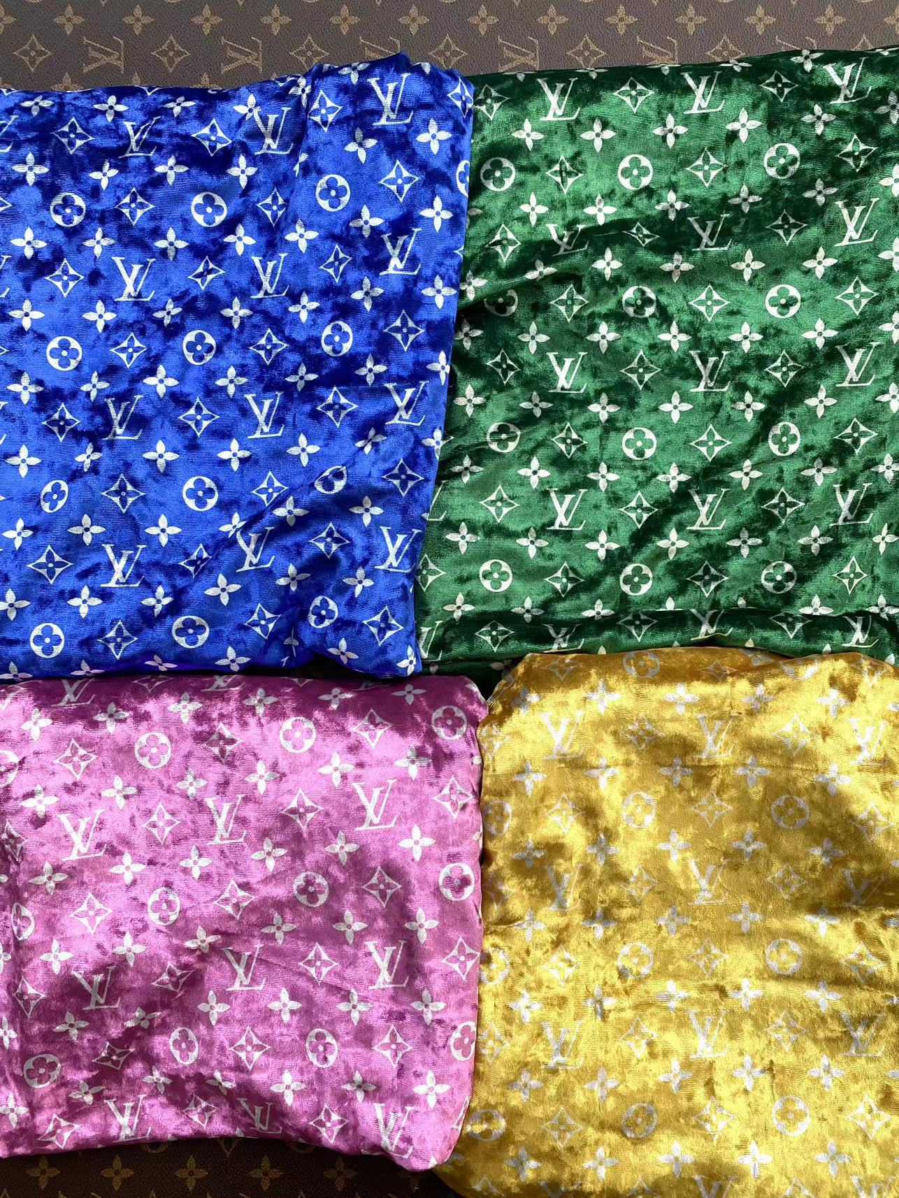 Deep Green Luxury Louis Vuitton Velvet Fabric for Bespoke Car Wrap