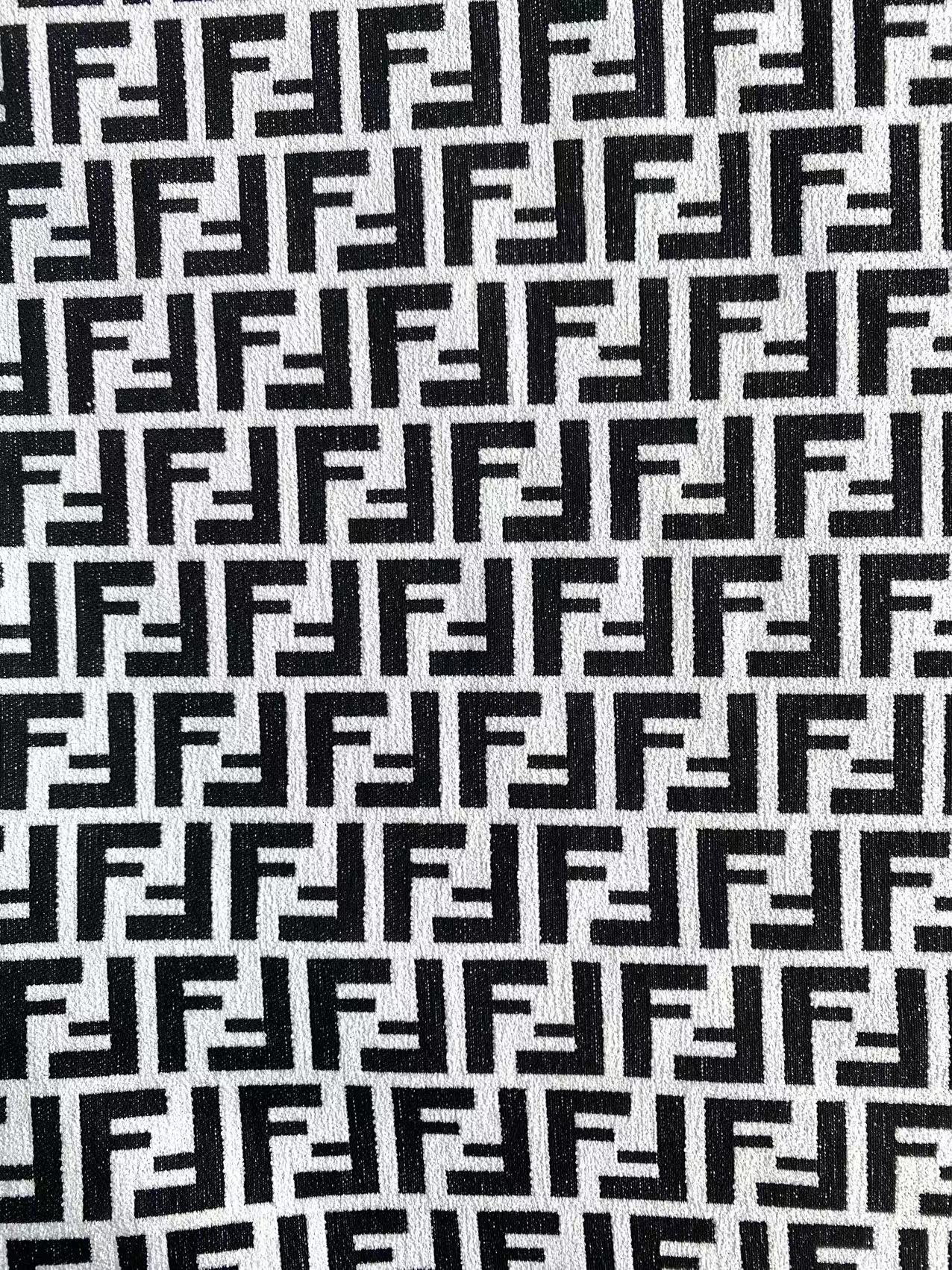 Black White Chenille Fendi Designer Fabric for Sewing Upholstery Projects