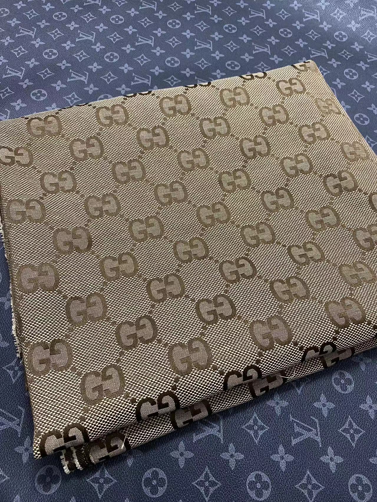 Medium Tan Gucci Jacquard Custom Designer Shoe Fabric