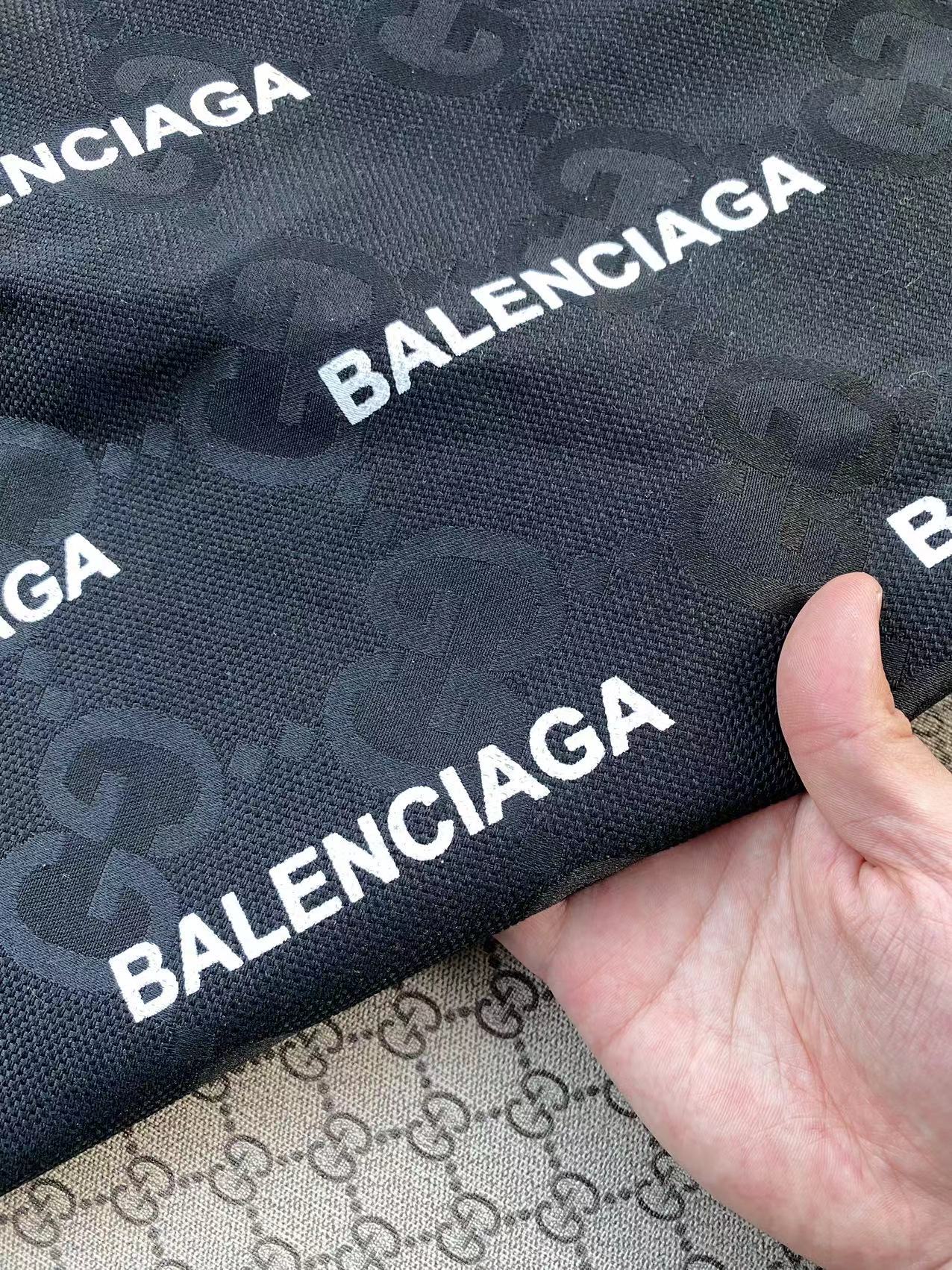 Black Gucci Balenciaga Jacquard Truck Upholstery Fabric