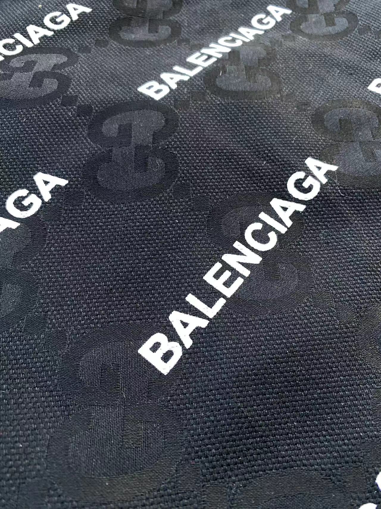 Black Gucci Balenciaga Jacquard Truck Upholstery Fabric