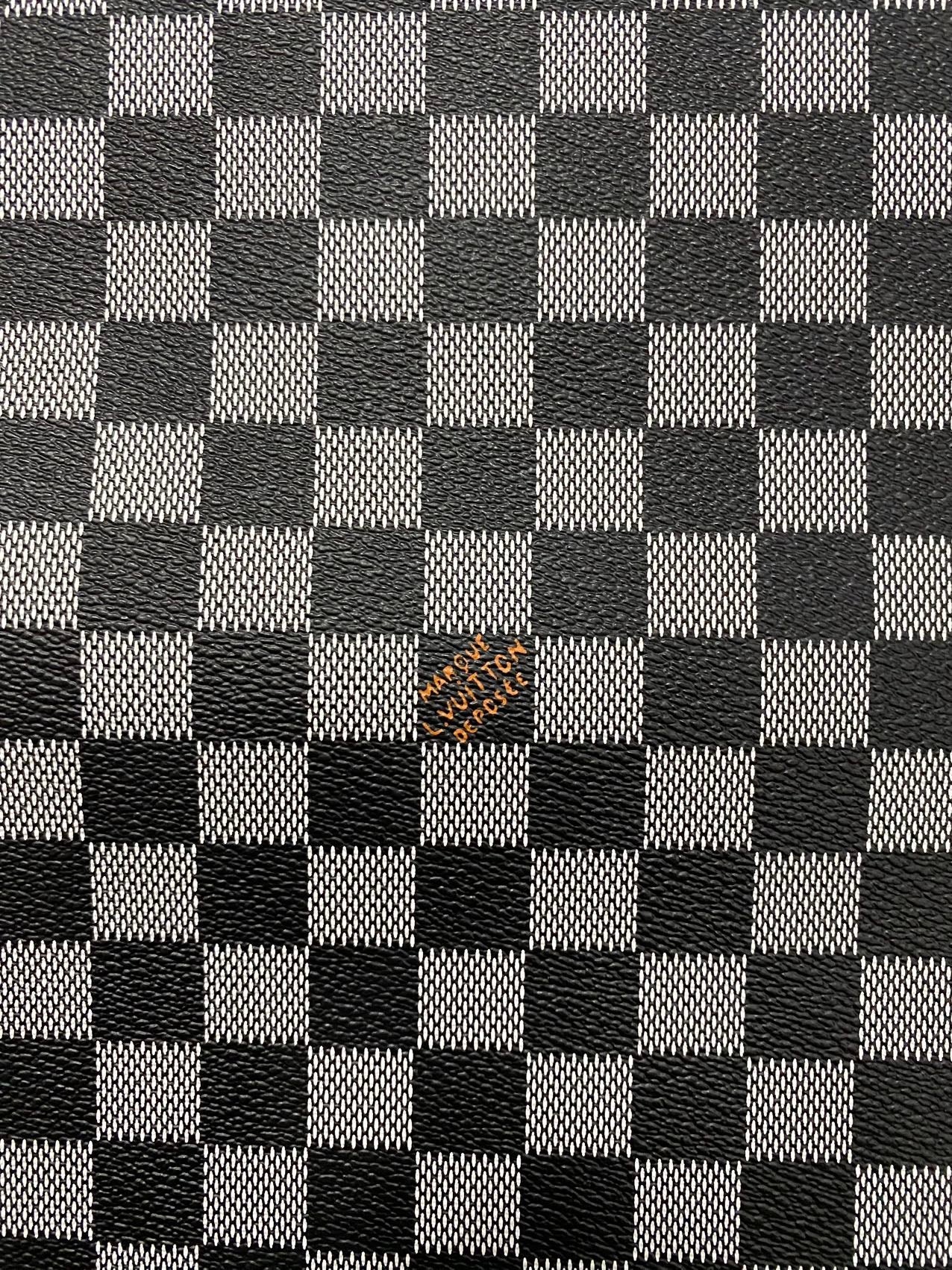 Black Golden Louis Vuitton Damier Leather Bag Material for Upholstery Sneakers