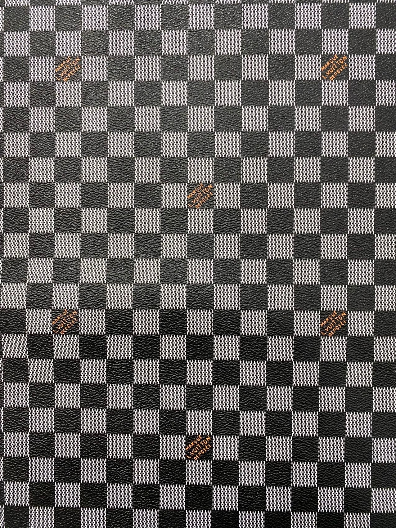 Black Golden Louis Vuitton Damier Leather Bag Material for Upholstery Sneakers