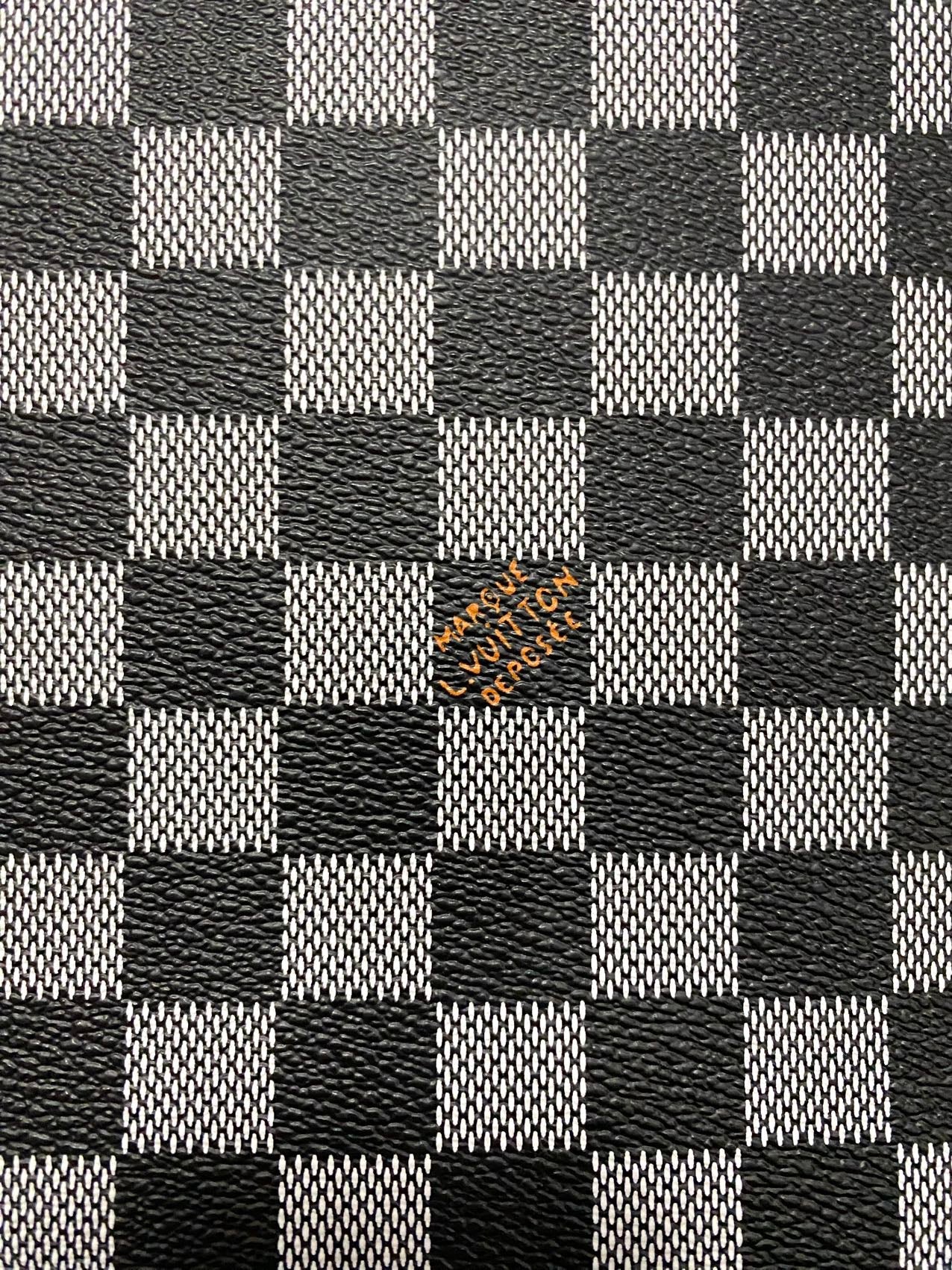 Black Golden Louis Vuitton Damier Leather Bag Material for Upholstery Sneakers