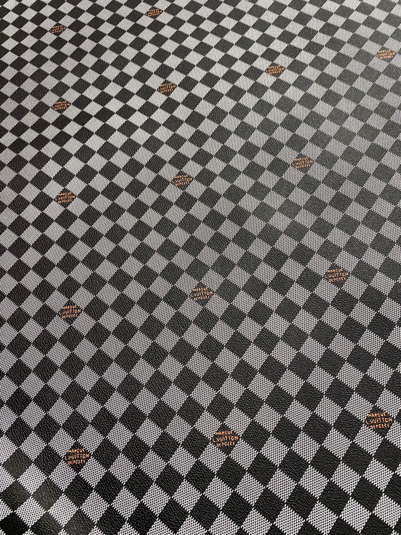 Black Golden Louis Vuitton Damier Leather Bag Material for Upholstery Sneakers