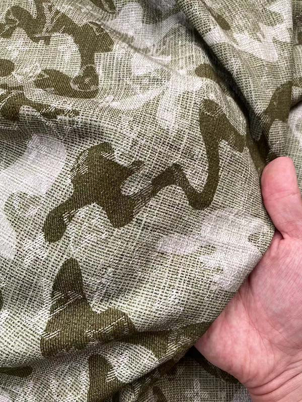 LV Takashi Murakami Camouflage Denim Fabric