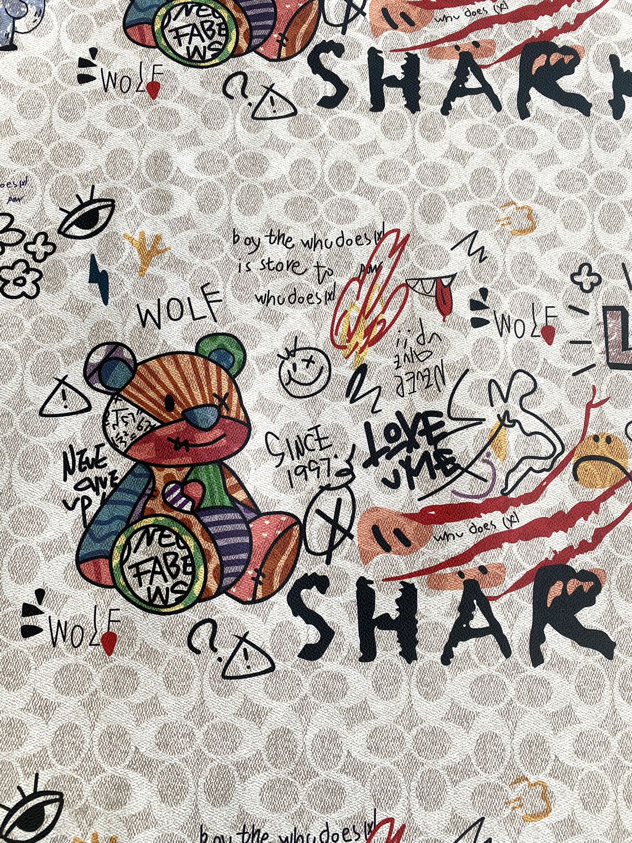 Cartoon Coach Leather Crafts Fabric for Hobby DIY Bag Repair