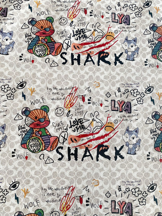 Cartoon Coach Leather Crafts Fabric for Hobby DIY Bag Repair