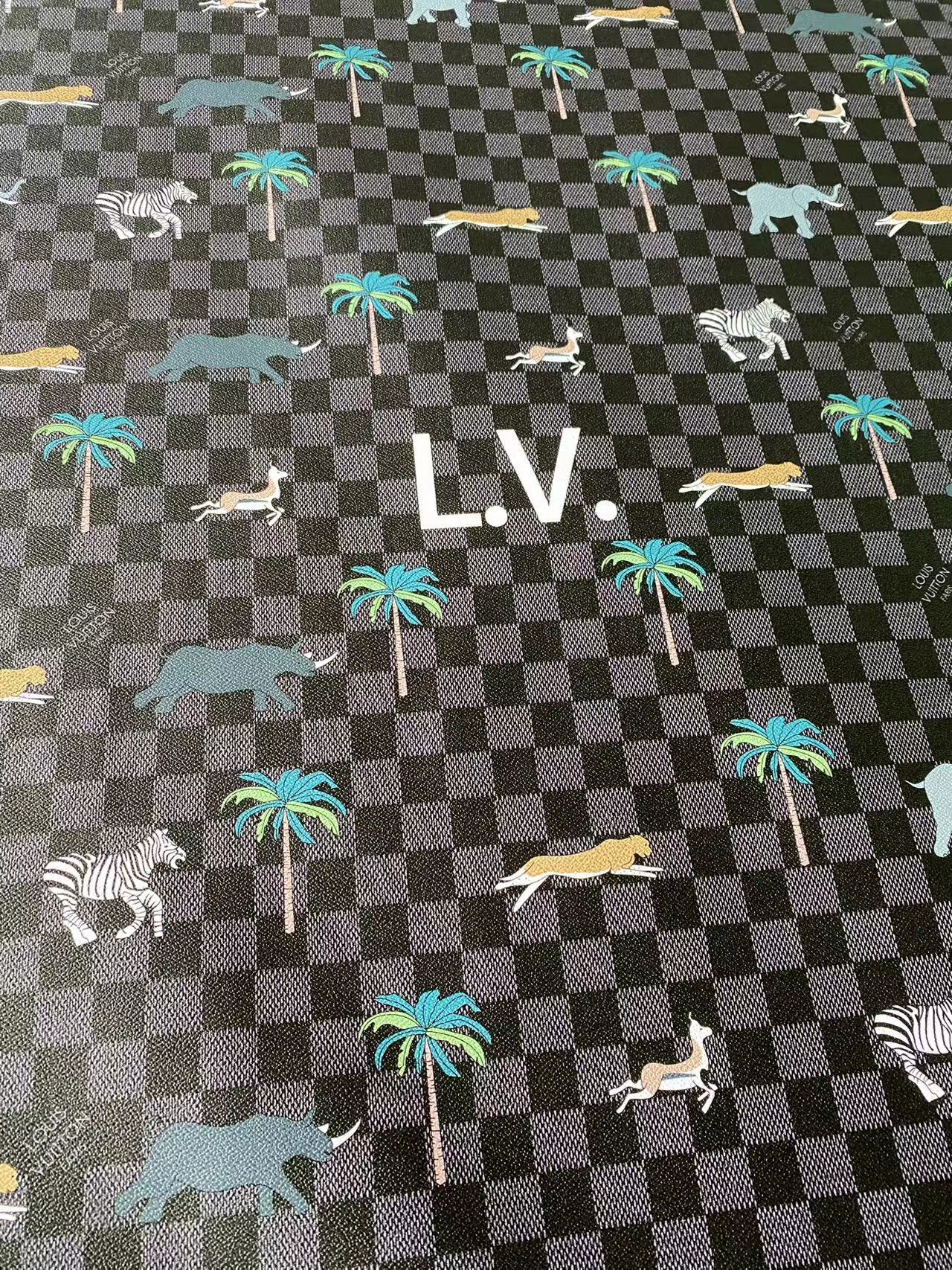 Black Damier Louis Vuitton Animal Bag Leather Handicraft Fabric