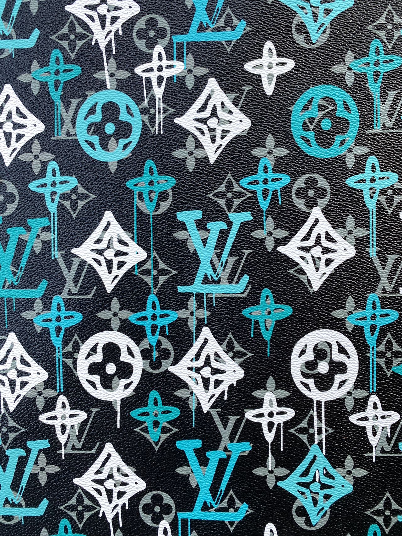 New Louis Vuitton Custom Leather Designer Fabric Car Wrap Vinyl