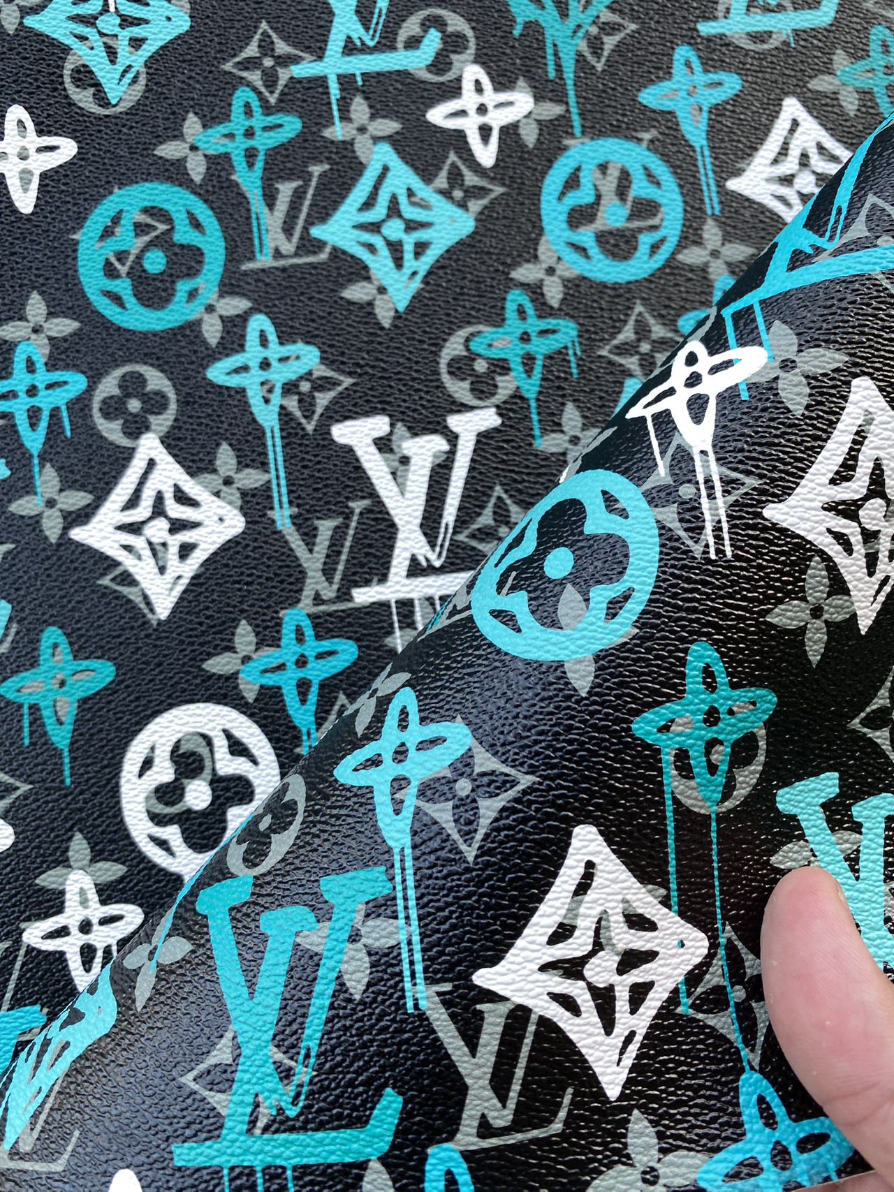 New Louis Vuitton Custom Leather Designer Fabric Car Wrap Vinyl