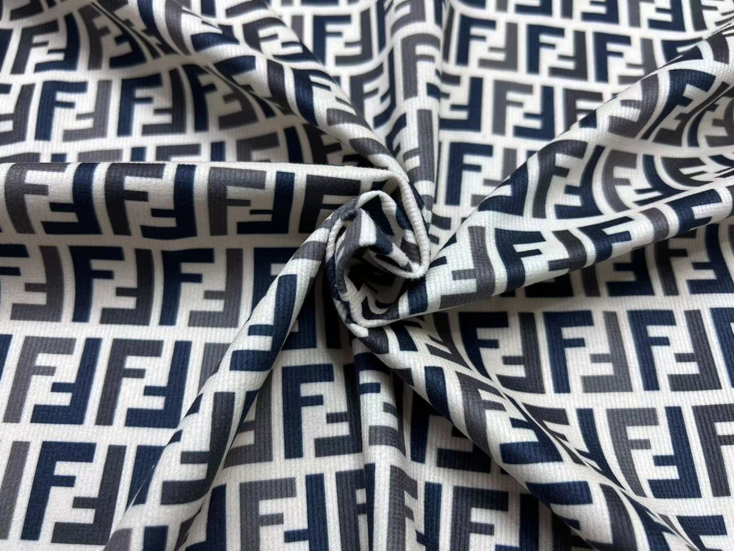 Fendi Italy FF Apparel Sewing Corduroy Designer Inspired Fabric Sold by Yard